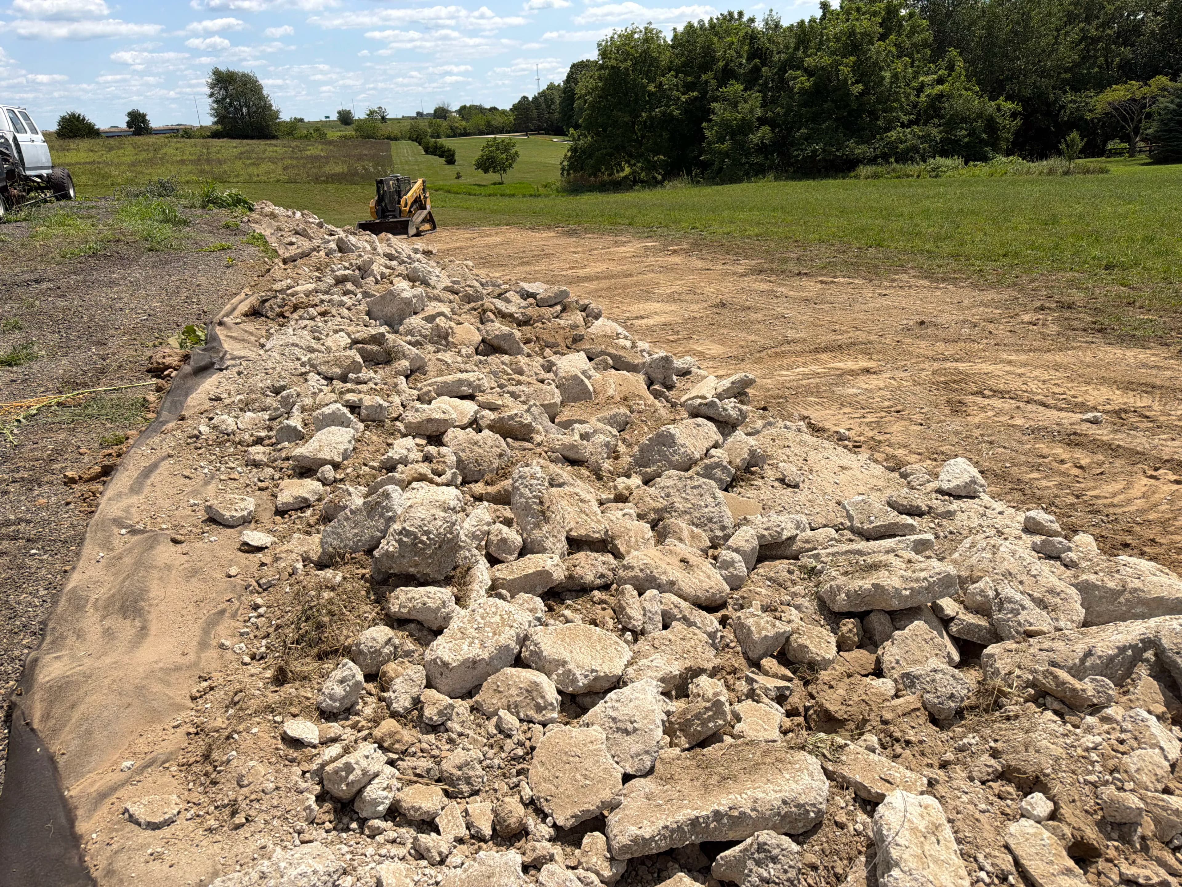 Project Site Grading and Riprap Erosion Control Done Right image