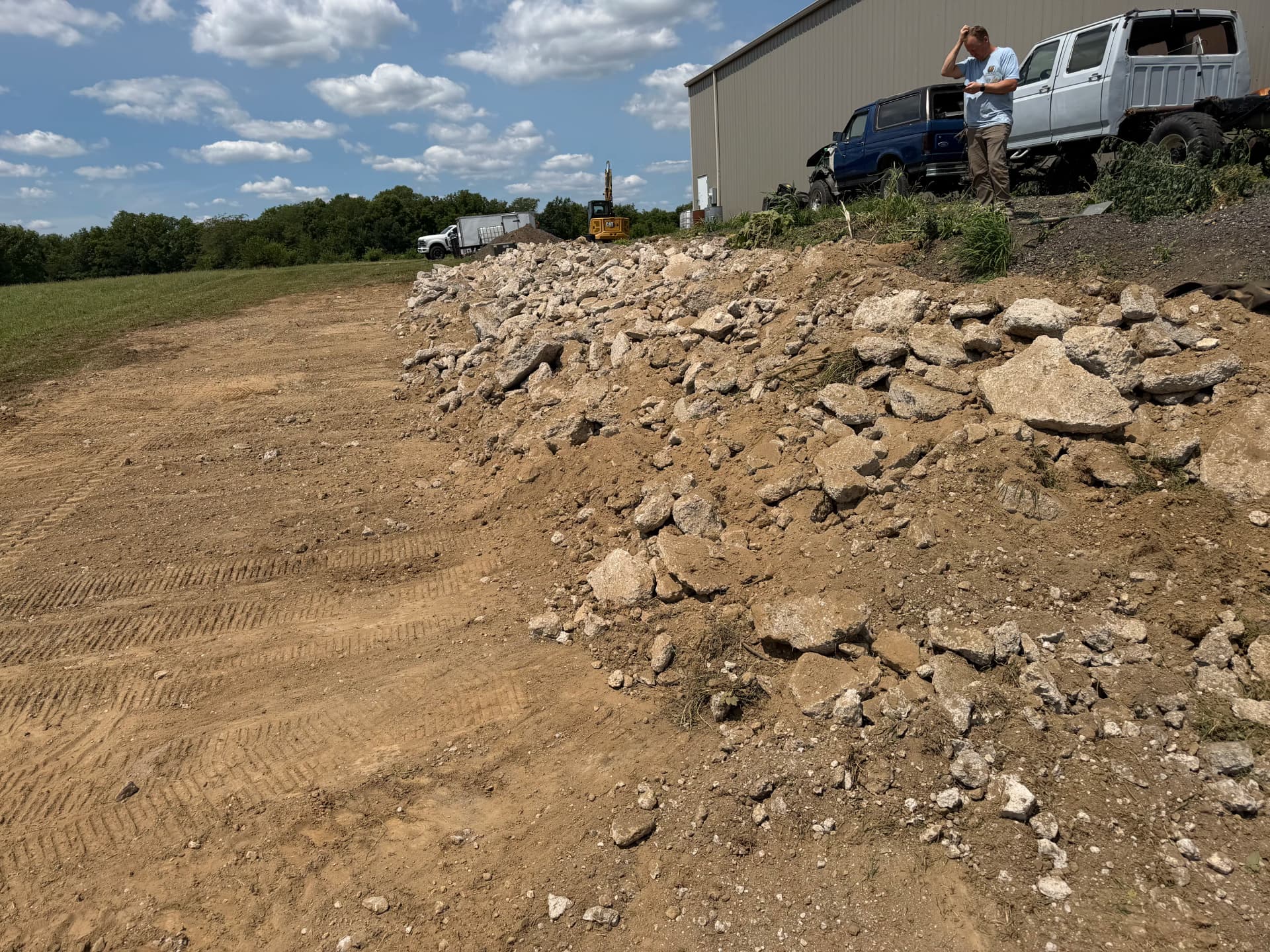 Gallery photos for Site Grading and Riprap Erosion Control Done Right: Image #1