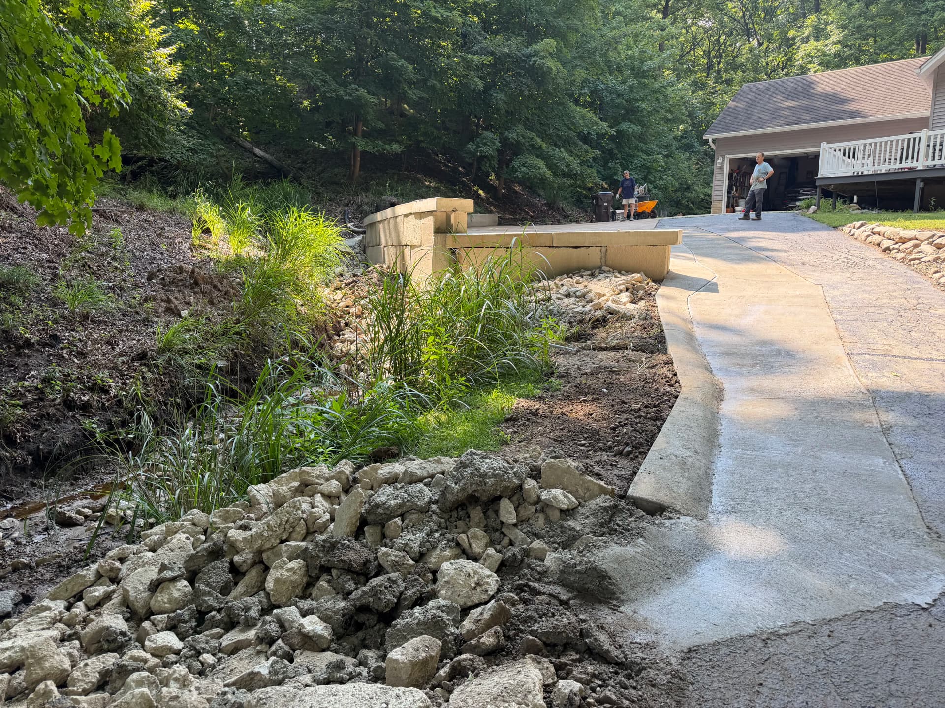 Gallery photos for Retaining Wall and Drainage Overhaul on a Sloped Property: Image #2